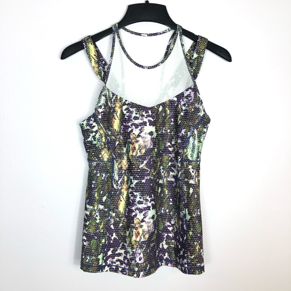 Lululemon Running in the City Mesh Tank Top Floral